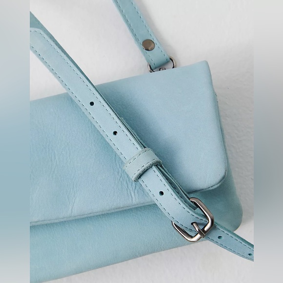 NEW Free People The Traveler Wallet In Swan Lake Blue - Picture 3 of 14